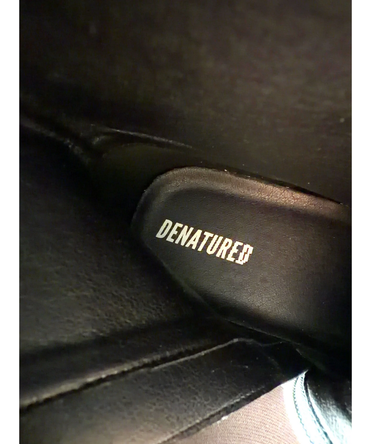 DENATURED Black Colour, size UK 9 EU 43 👞 — care label