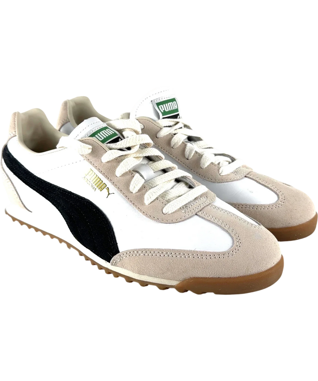 Puma White Arizona Retro, size UK 6 EU 40 👞 — front