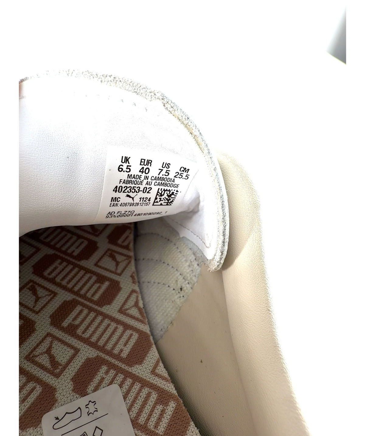 Puma White Arizona Retro, size UK 6 EU 40 👞 — additional view