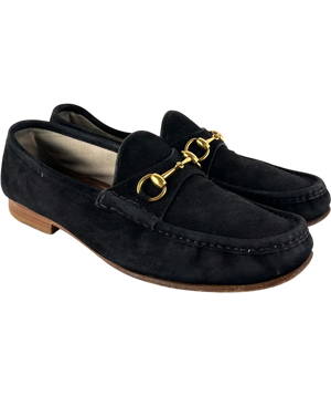 Gucci Horsebit 1953 Loafer Black Suede UK 10