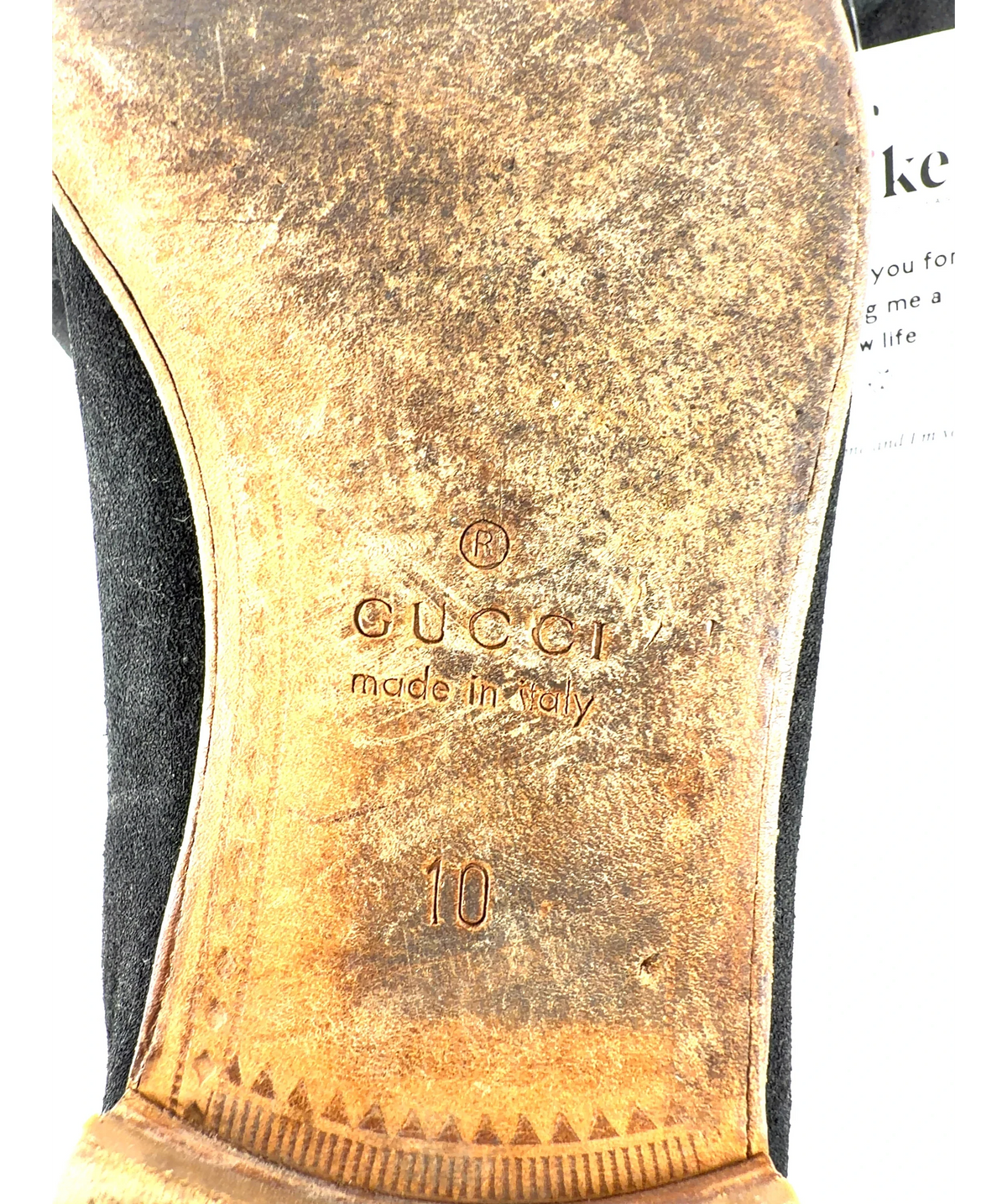 Gucci Black Men's Horsebit 1953 Loafer, size UK 10 EU 44 👞 — fabric detail