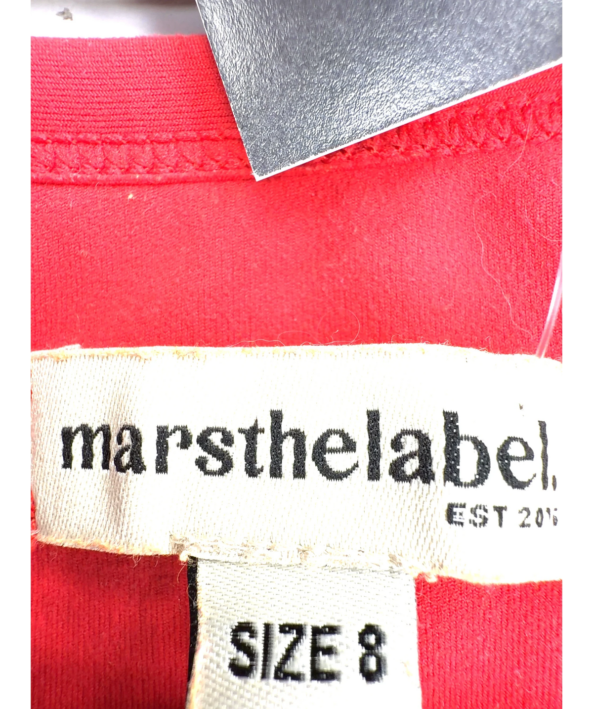 Mars the Label Red The Sculpt Vest Top, size UK 8 — detail