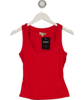 Mars the Label Red The Sculpt Vest Top, size UK 8 — front