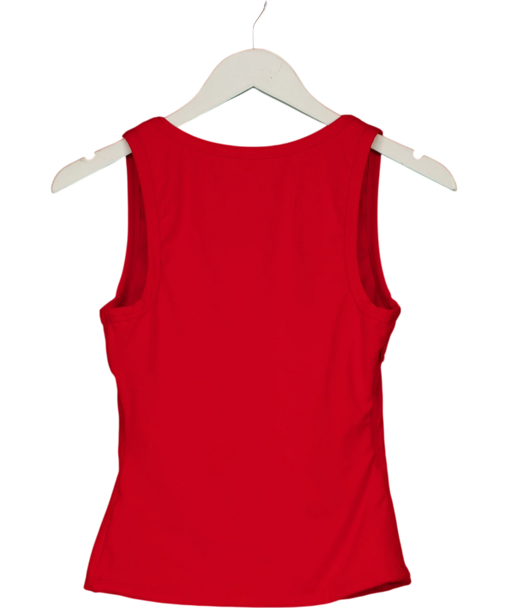 Mars the Label Red The Sculpt Vest Top, size UK 8 — back