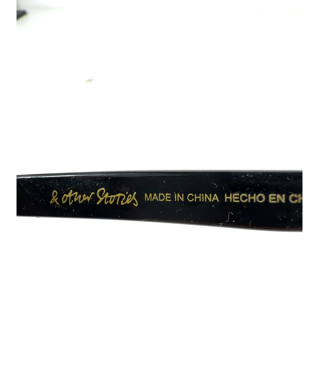 & OTHER STORIES Black Aviator Style Sunglasses — detail