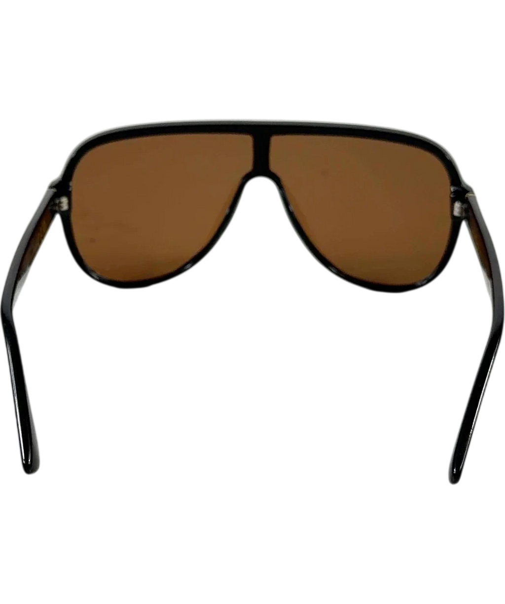 & OTHER STORIES Black Aviator Style Sunglasses — fabric detail