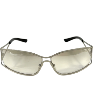 White Fox Silver Geometric Sunglasses