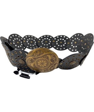 Amazon Black & Brass Boho Disc Belt One Size