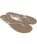 WHITE FOX Nude Dean Jelly Thong Sandals, size UK 6 EU 39 👠 — front