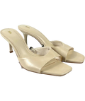 ZARA cream Heeled Mule Sandals, size UK 7 EU 40 👠 — front