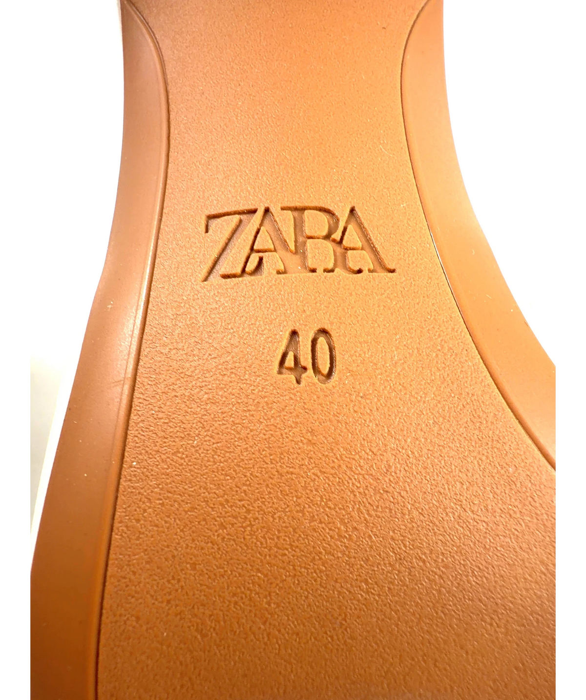 ZARA cream Heeled Mule Sandals, size UK 7 EU 40 👠 — fabric detail