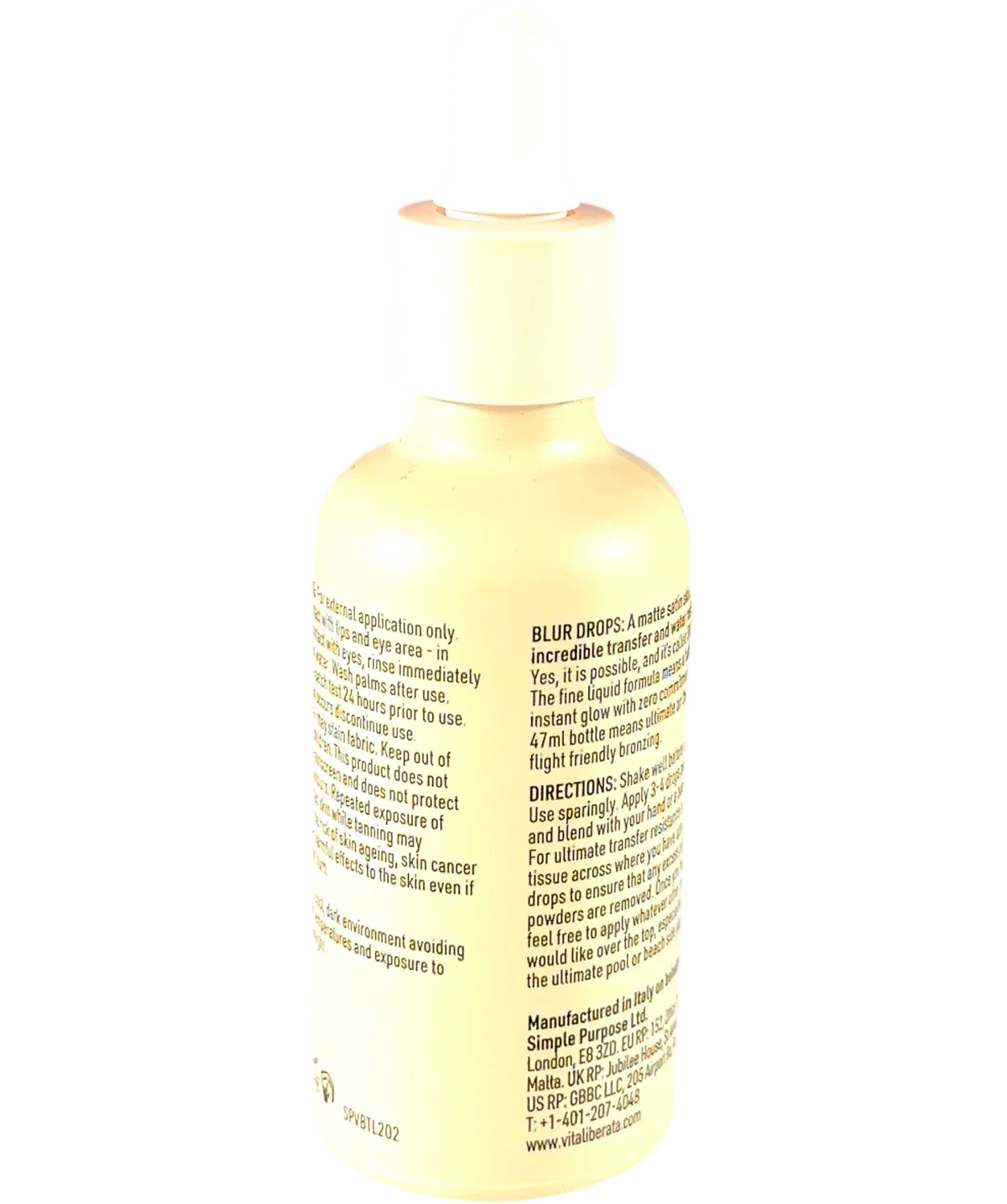 Vita Liberata DARK EVERYDAY BLUR DROPS, size 47ml — back