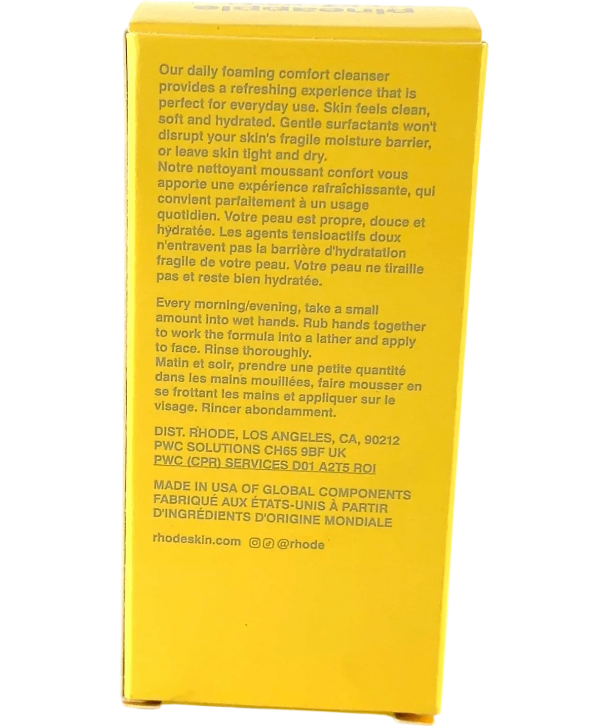 Rhode Pineapple Refresh PGA Daily Cleanser, size 40ml — back