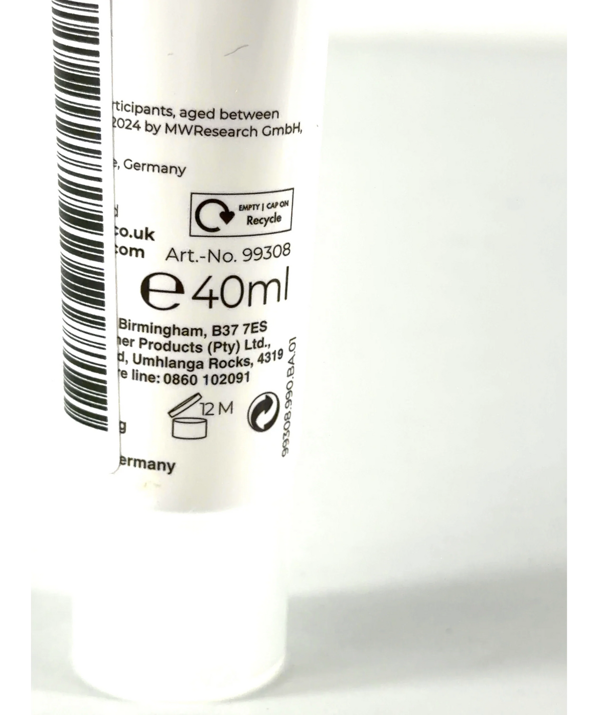Eucerin Dermopure Clinical Hydra Repair Soothing Cream, size 40ml — care label