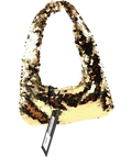 WHITE FOX gold Kole Sequin Shoulder Bag — front