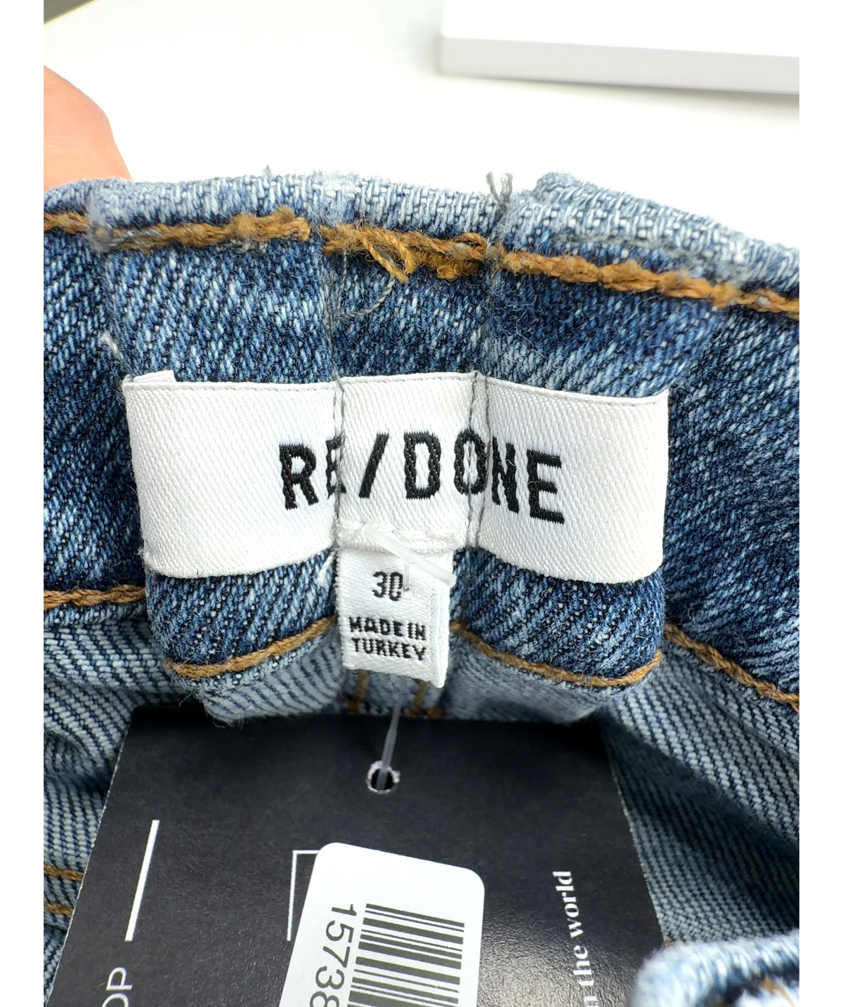 RE/DONE Blue Colour, size W30 — detail