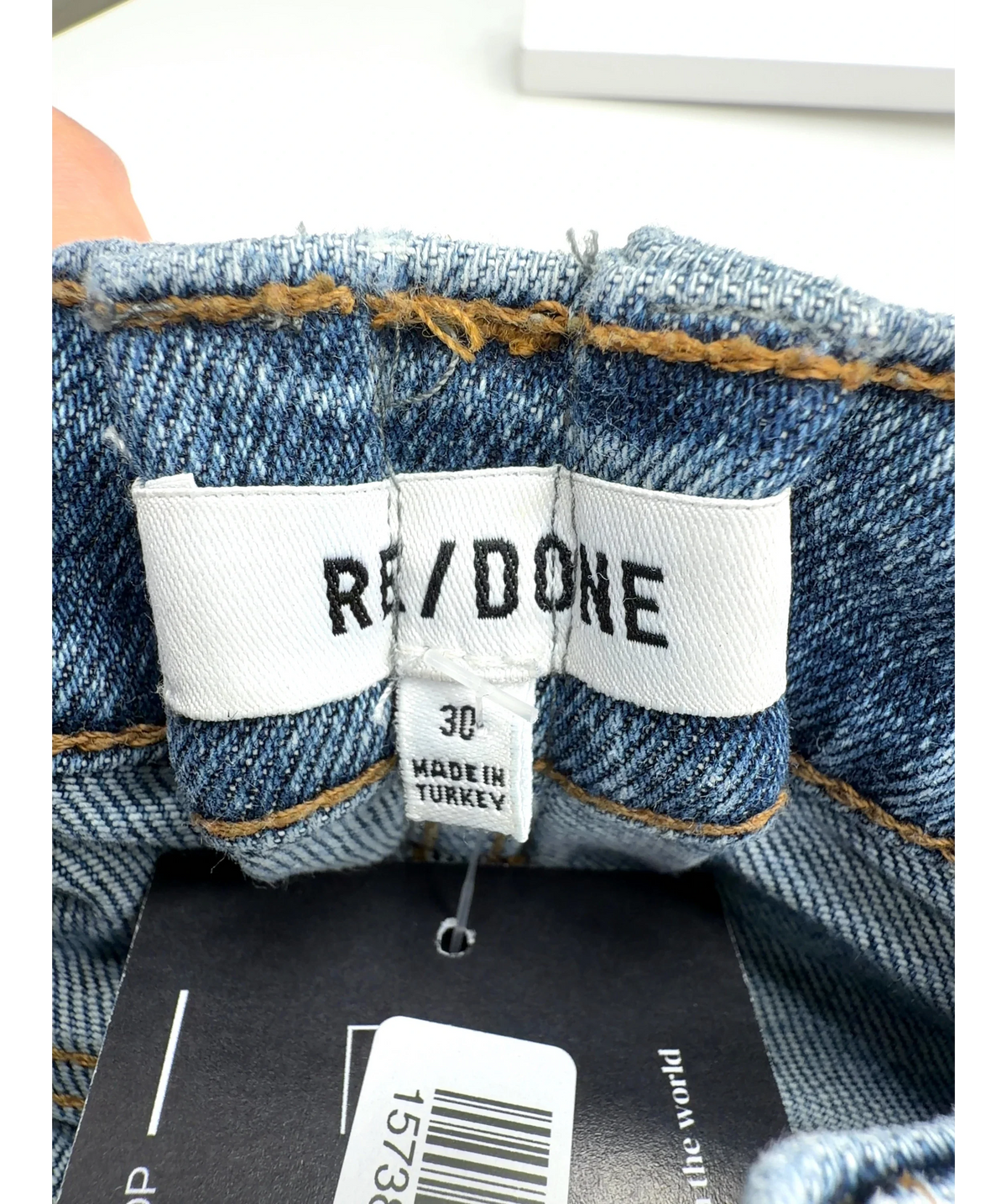 RE/DONE Blue Colour, size W30 — care label