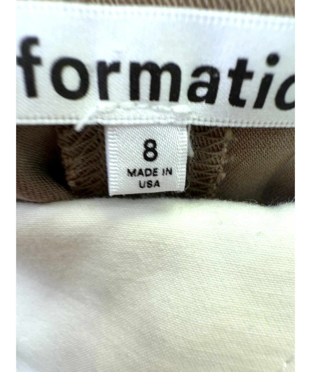 Reformation Brown Stevie Pant, size UK 8 — care label