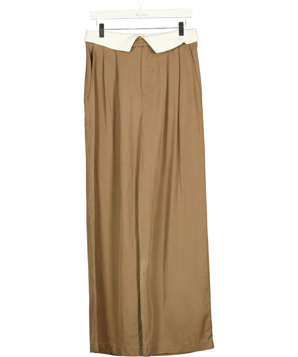 Reformation Brown Stevie Pant, size UK 8 — front