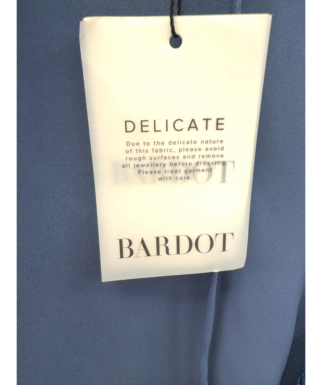 Bardot Blue Amari Lace Detail Maxi Skirt, size UK 10 — detail