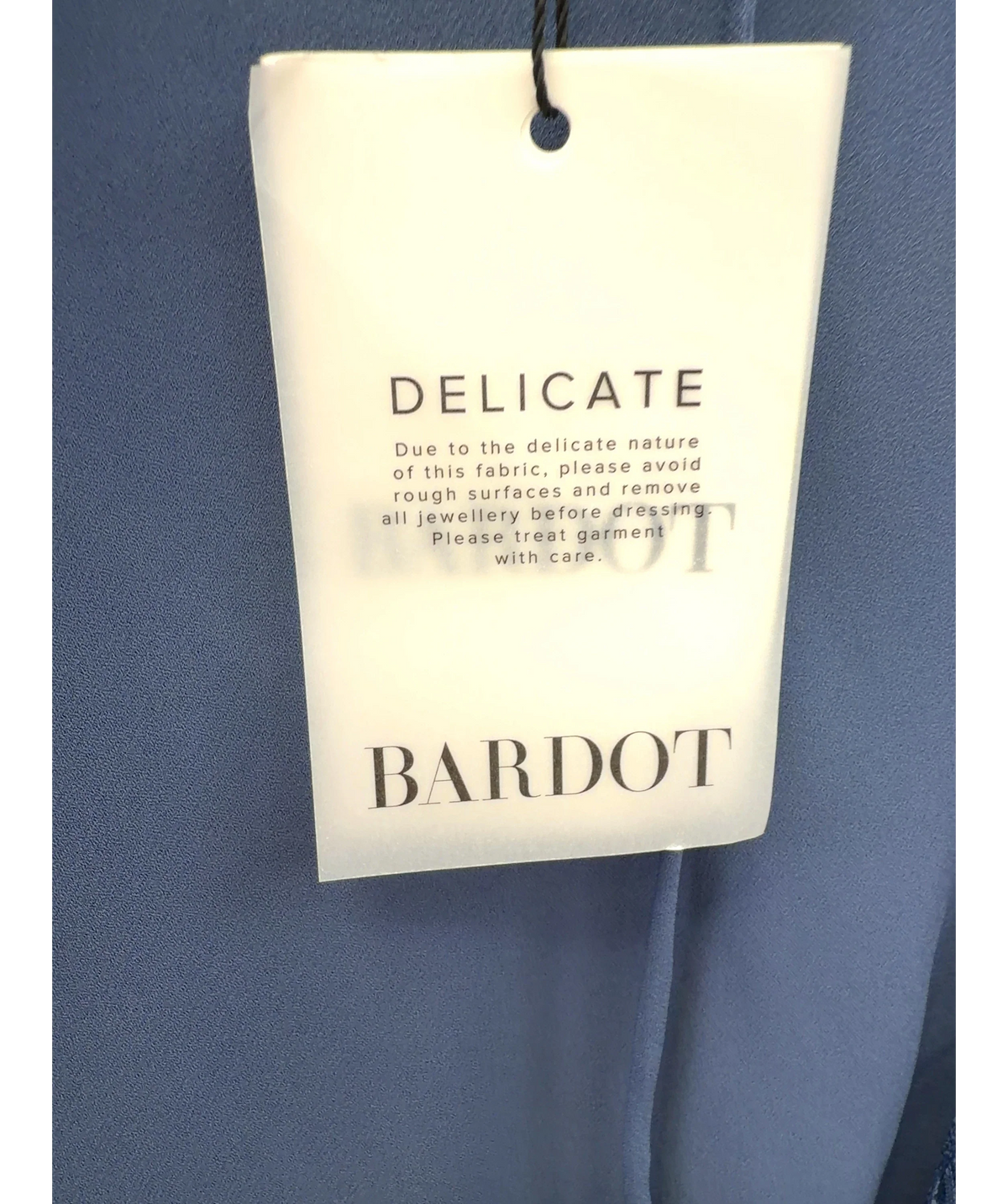 Bardot Blue Amari Lace Detail Maxi Skirt, size UK 10 — detail