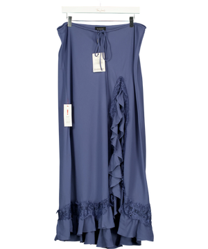 Bardot Amari Lace Detail Maxi Skirt Blue UK 10