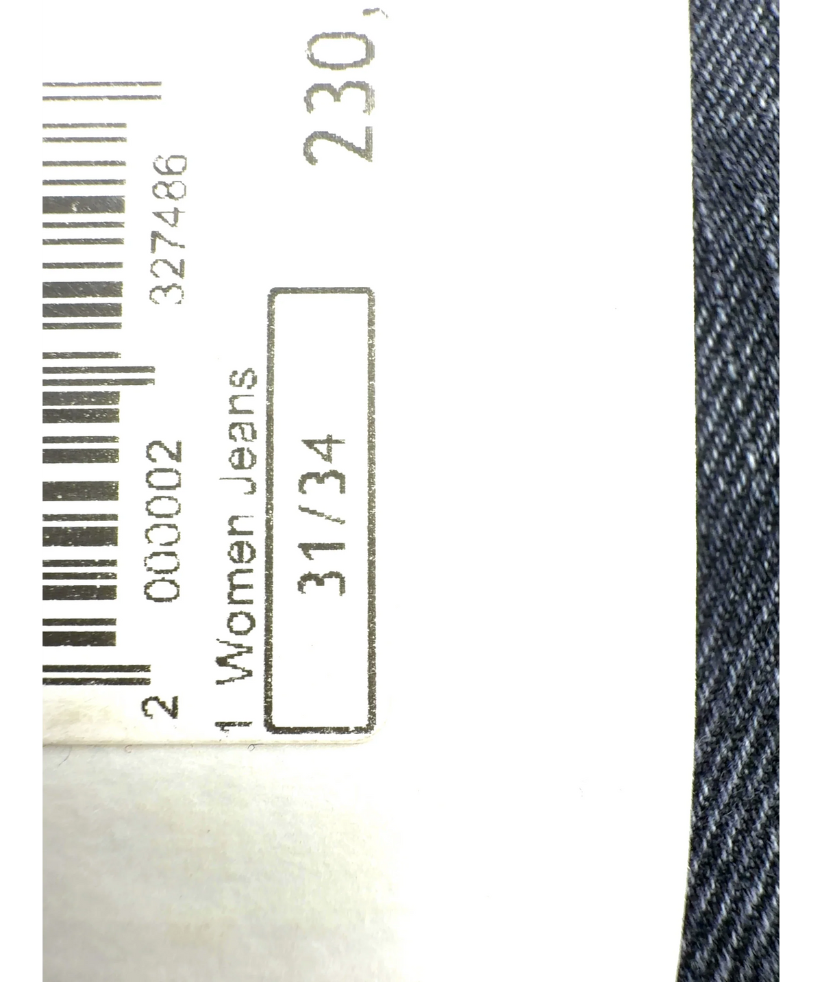 MADH Black Colour, size W31 — care label