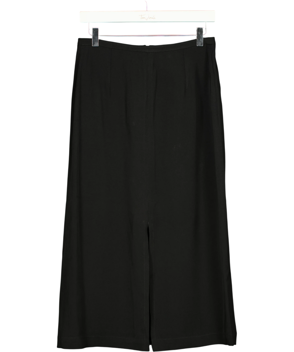 THE FRANKIE SHOP Black Judy Midi Skirt, size UK S — front