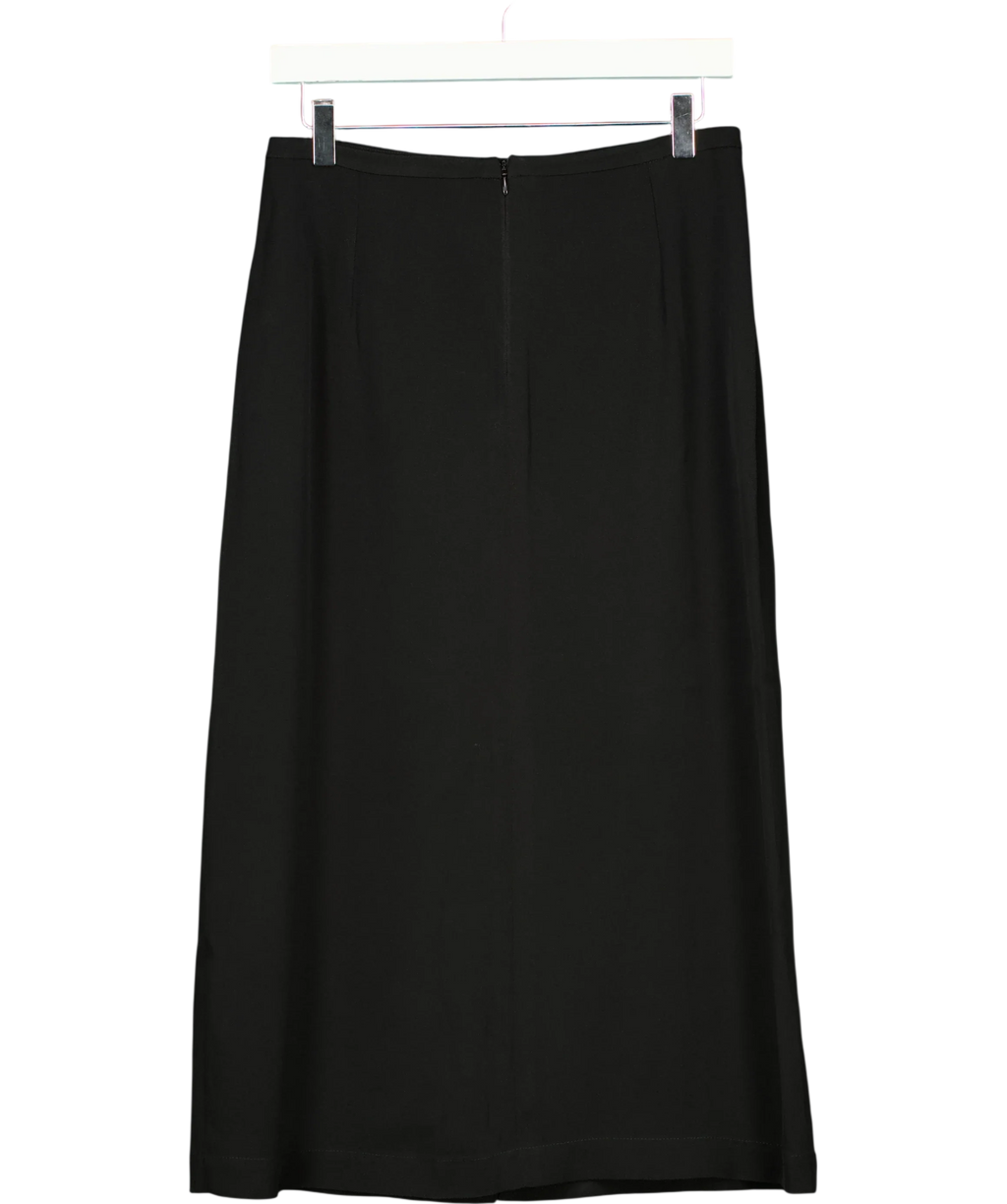 THE FRANKIE SHOP Black Judy Midi Skirt, size UK S — back