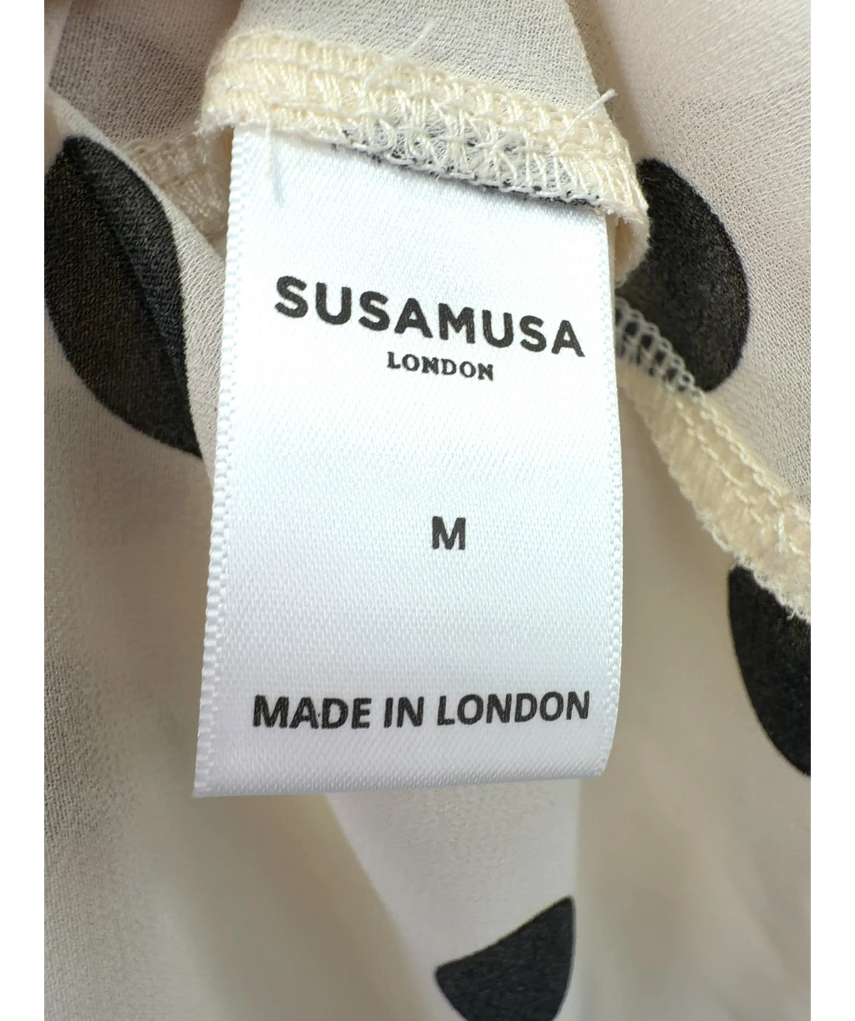 Susa Musa Cream Colour, size UK M — care label
