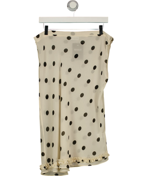 Susa Musa Cream And Black Polka Dot Ruffle Skirt UK M