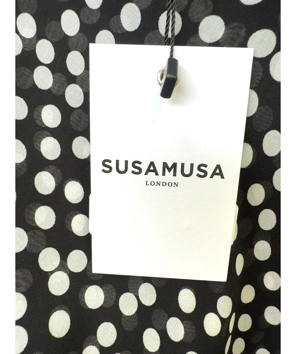 Susa Musa Black Meadow Skirt - Black Polka Dot, size UK M — detail