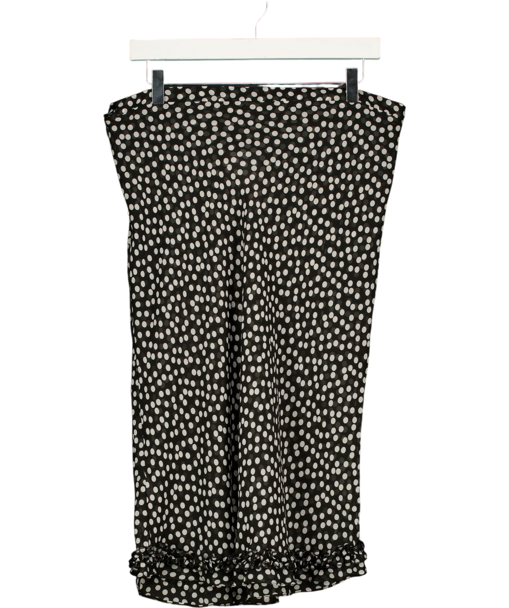 Susa Musa Black Meadow Skirt - Black Polka Dot, size UK M — back