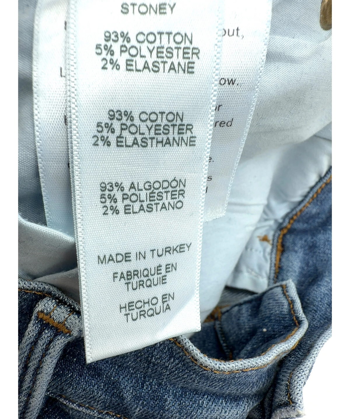 FRAME Blue Le High-Rise Cigarette Skinny Jeans, size W28 — label