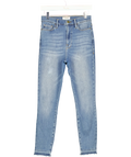 FRAME Blue Le High-Rise Cigarette Skinny Jeans, size W28 — front