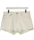 AGOLDE White Parker Vintage Cut-Off Short, size W29 — front