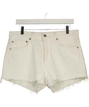 Agolde White Denim Parker Vintage Cut-Off Short W29