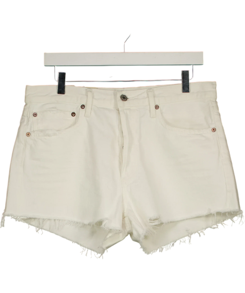 AGOLDE White Parker Vintage Cut-Off Short, size W29 — front