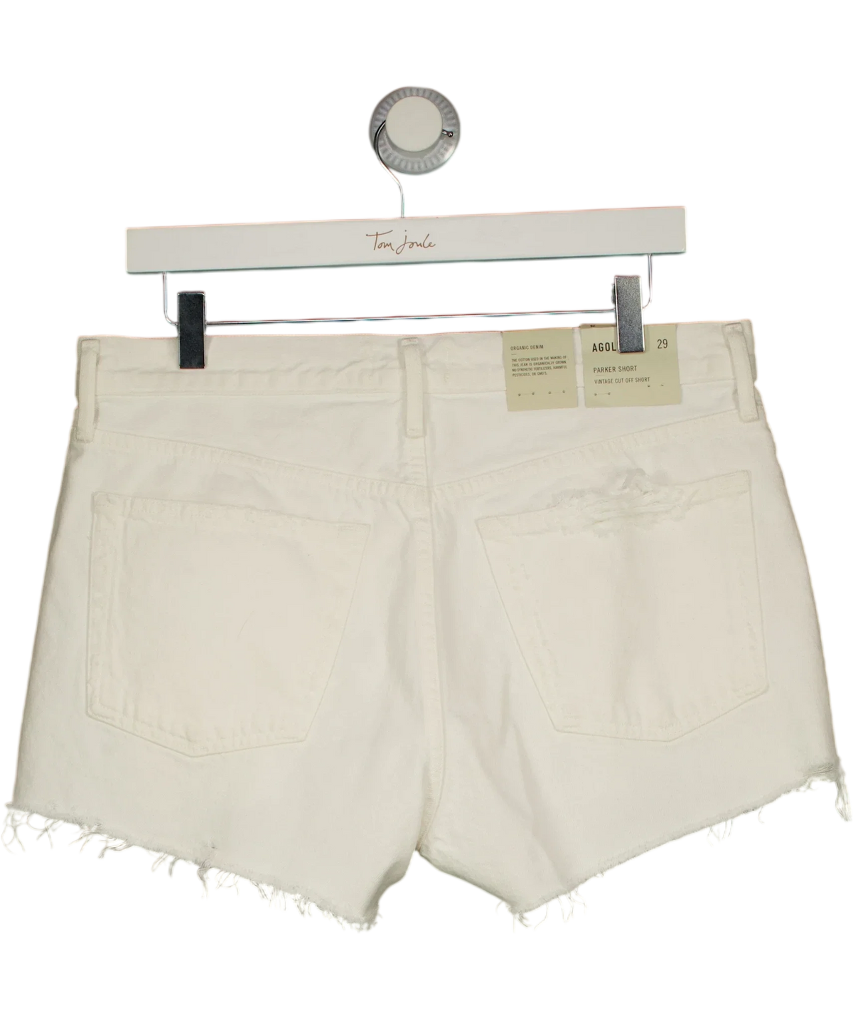 AGOLDE White Parker Vintage Cut-Off Short, size W29 — back