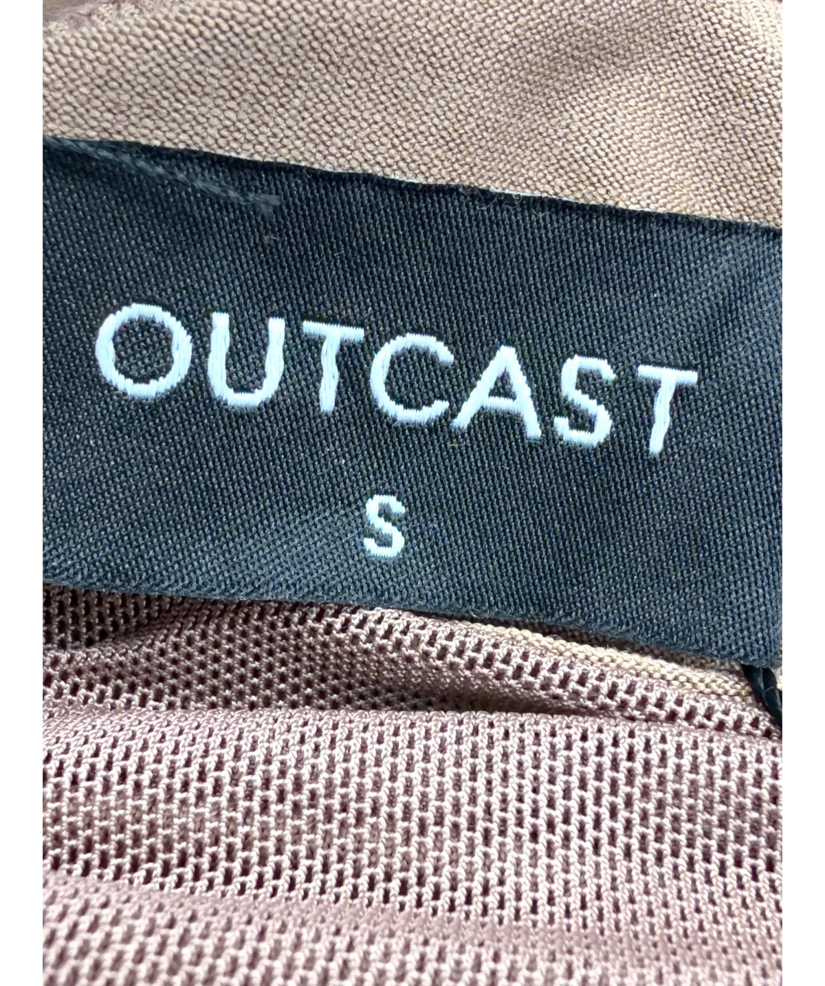 Outcast mocha Larnie pants, size UK S — detail
