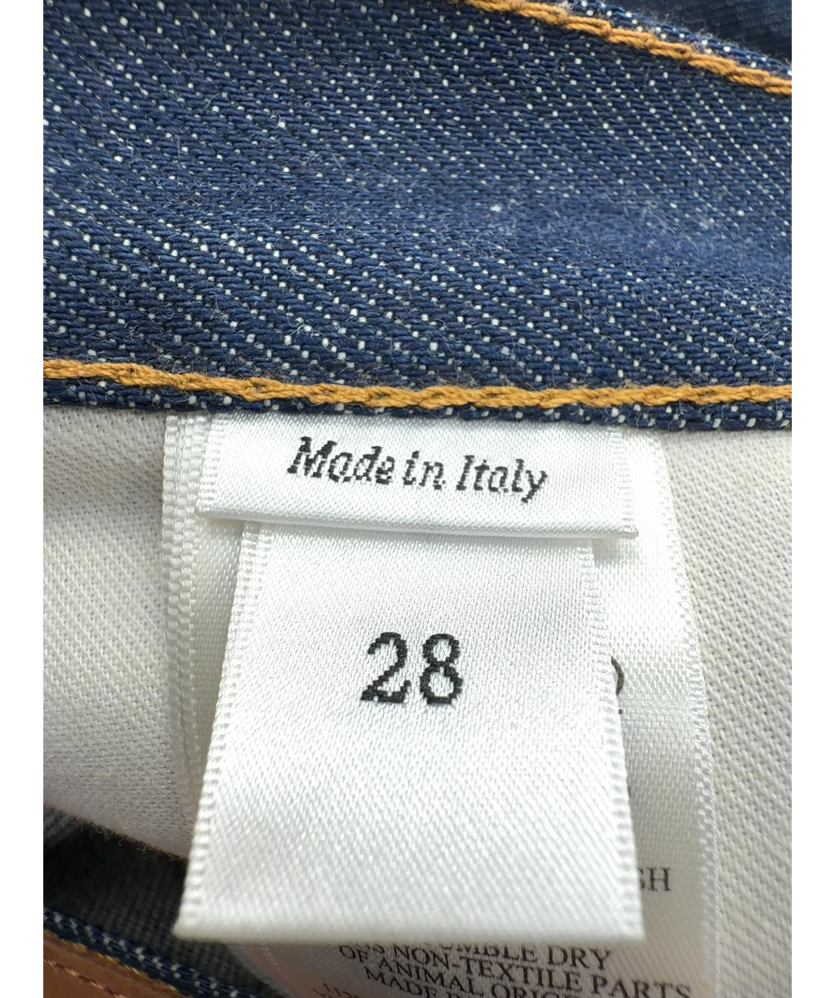 Victoria Beckham dark blue High Rise Straight Leg Grace jeans, size W28 — care label