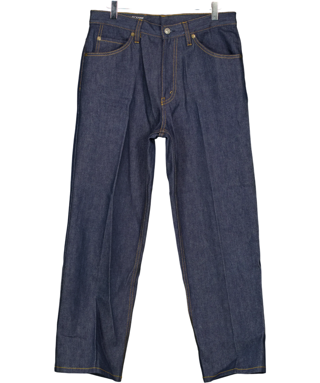 Victoria Beckham dark blue High Rise Straight Leg Grace jeans, size W28 — front