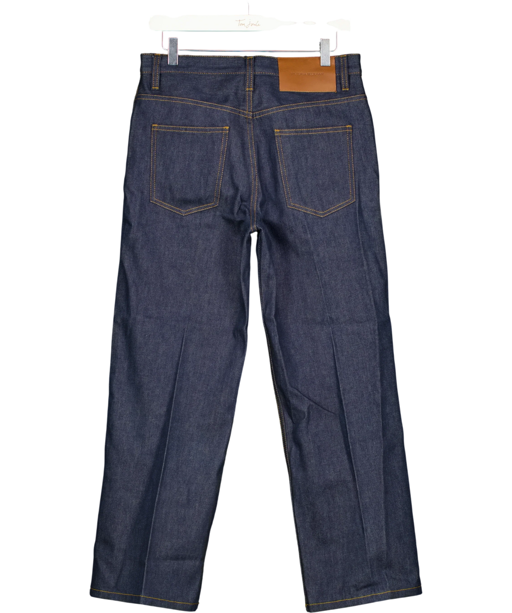 Victoria Beckham dark blue High Rise Straight Leg Grace jeans, size W28 — back