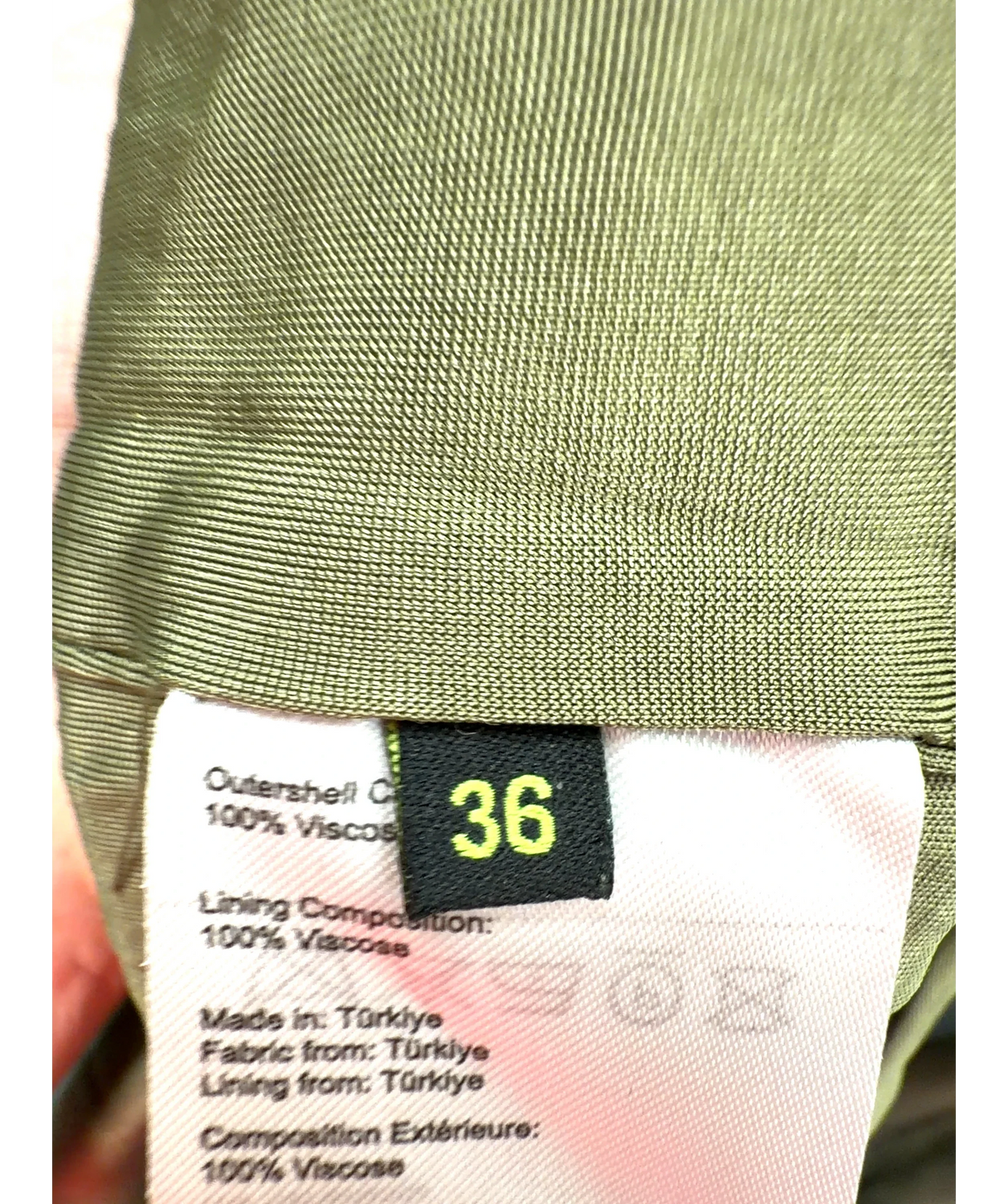 Gauge81 olive green Maroon, size UK 8 — care label