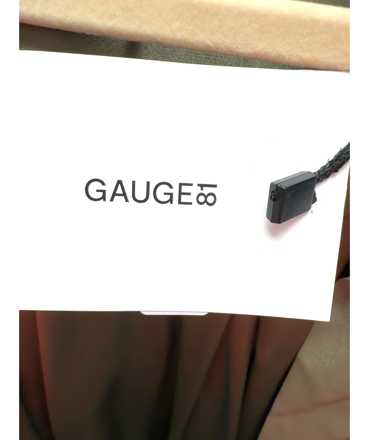 Gauge81 olive green Sabinas Silk shirt, size UK 8 — detail