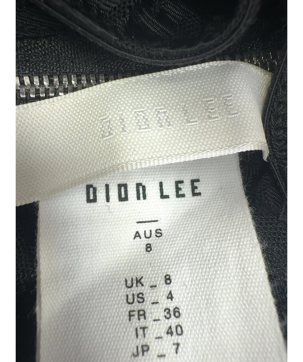 Dion Lee Black Camo Lace Corset Top, size UK 8 — detail
