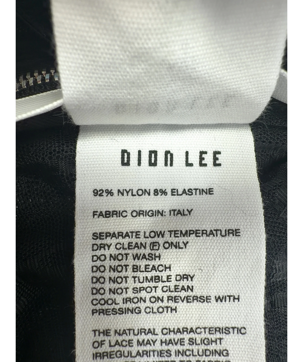 Dion Lee Black Camo Lace Corset Top, size UK 8 — label