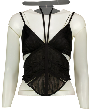 Dion Lee Camo Lace Corset Top Black UK 8