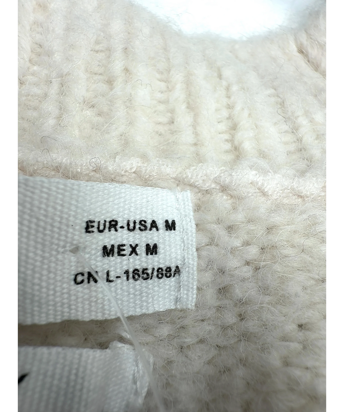 MNG Cream Colour, size UK M — care label