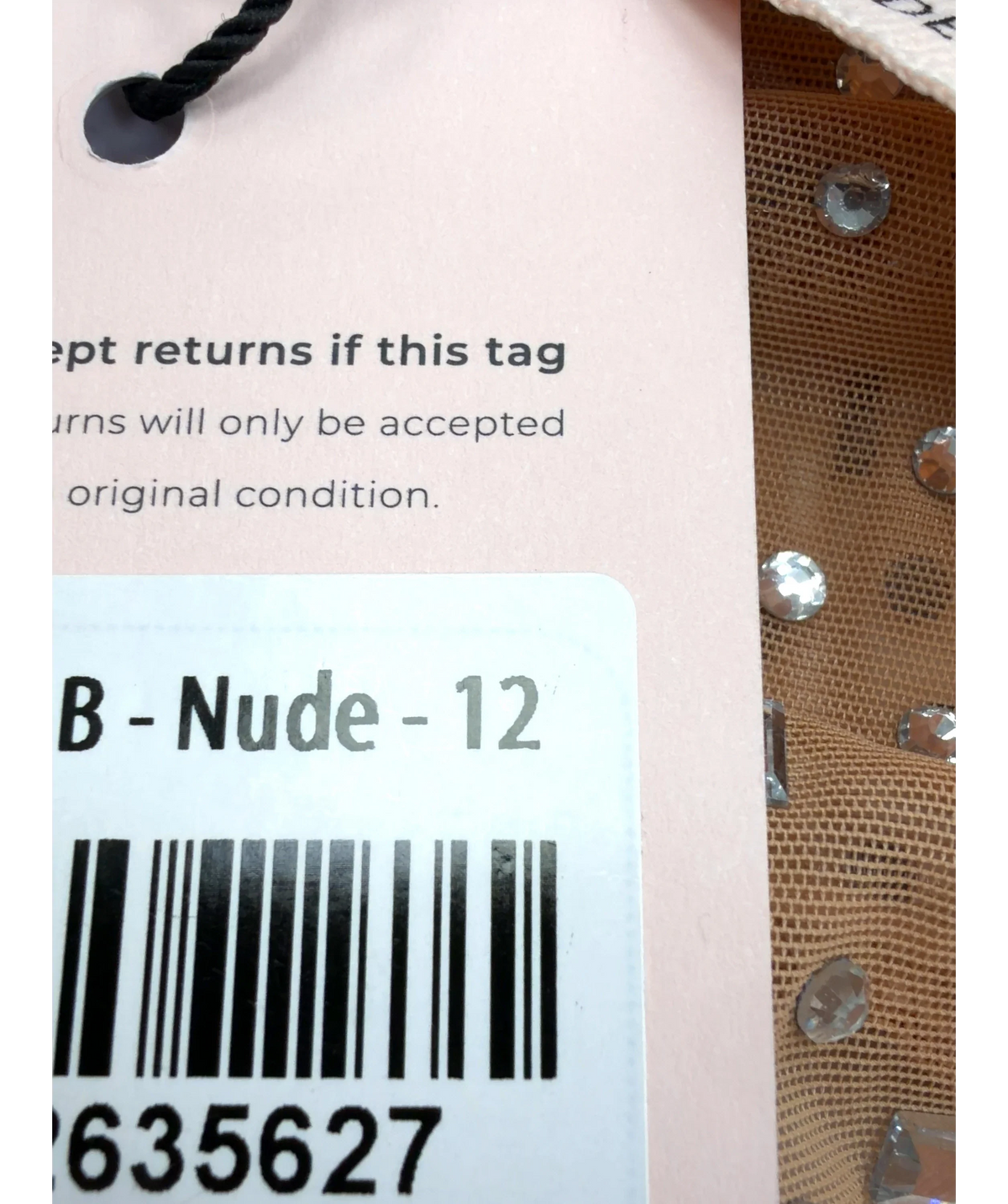 OH POLLY Nude Colour, size UK 12 — care label
